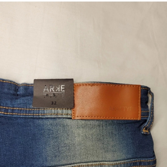 Arketype Apparel Side Clear Stone Denim Shorts size 32 NWT - Picture 8 of 11